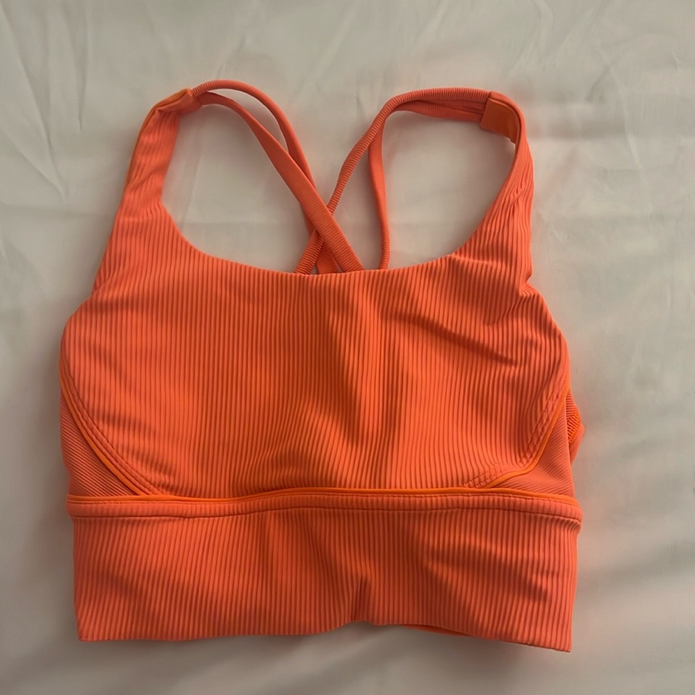 Lululemon sports bra size 4 - Free to Be Serene Longline Bra Color Orange